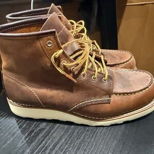 Women Red Wing Brown Leather Boots